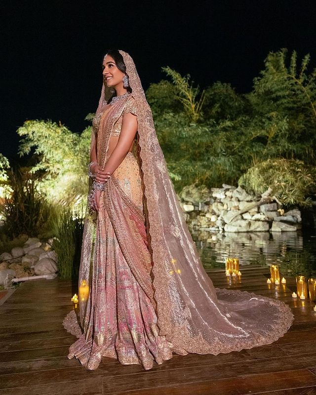 who designed radhika merchant wedding dress All The Details In Radhika Merchant's Wedding Lehenga